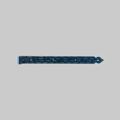 Bandella Piana A Lama Diritta 40 Cm - Mod. Rigata, Finitura Nero Goffrato