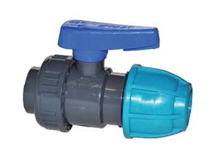 Raccordo A Compressione Valvola Sfera Femmina Polipropilene F 25X3/4