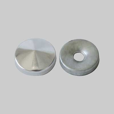 Borchia Coprivite Bombata 18 Mm - Ottone Nichelato - 200 Pezzi