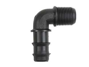 Raccordo Portagomma Gomito 90 ° Filettato Maschio In Polipropilene- - Ee ¸ Mm.16Xm 1/2 - 100 Pezzi