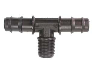 Raccordo Portagomma T Filettato Maschio- - Ø Mm.20X20Xm 1/2 - 20 Pezzi