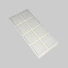 Feltrini Quadrati 20X20 Mm - Bianco - Blister 10 Pezzi