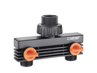 Presa A 2 Vie M 3/4? Con Rubinetti Di Regolazione- - In Blister 8589 - 1 Blister Claber