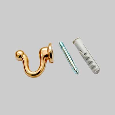 Gancetto Per Tendaggi Pesante 48 Mm - Oro - Blister 2 Pezzi