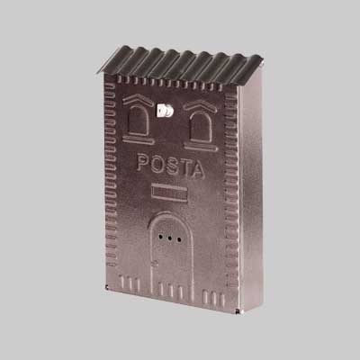 Cassetta Postale 'Rustica' Casetta Con Tegole Mm 270X100X400H - Nera