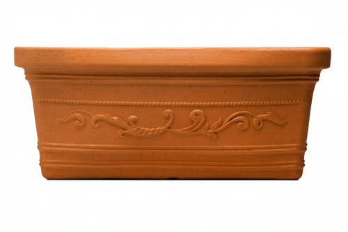 Fioriera In Plastica Festonata Doppio Bordo Cm.80X39X34 H.