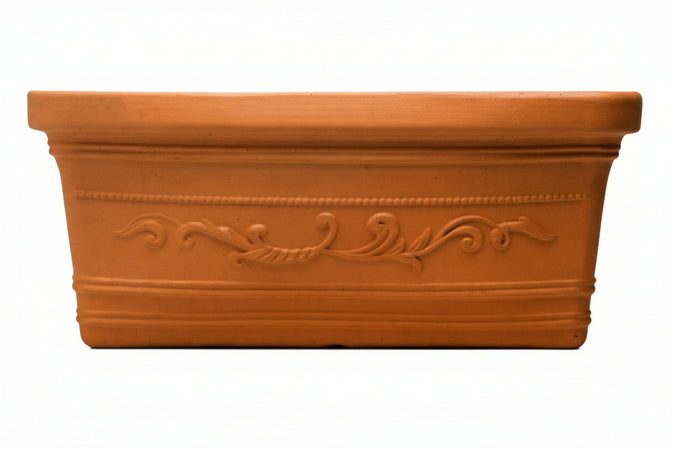 Fioriera In Plastica Festonata Doppio Bordo Cm.80X39X34 H.