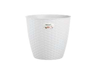 Vaso Natural Bianco Ø Cm. 19- - Cm. 19X17.5H. - Lt.3 - 4 Pezzi Stefanplast
