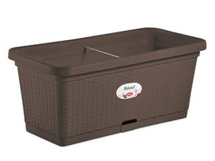 Fioriera Natural Moka Con Riserva D'Acqua Cm. 80 Cm. 80X40X34H Lt. 66 Stefanplast