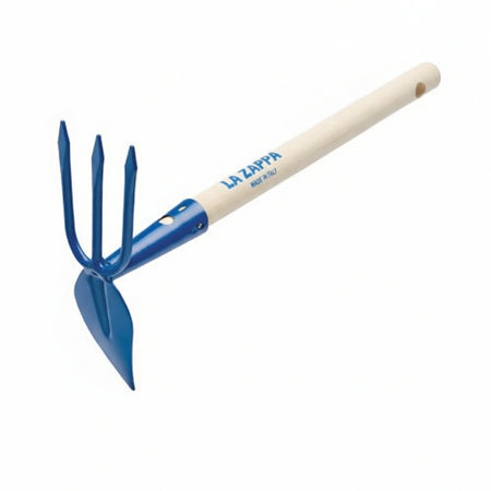 Zappino Cuore Con Tridente Con Manico Legno- - Cm.6,5X29 - 3 Pezzi Agef