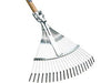 Scopa Da Giardino In Metallo Regolabile Con Manico Attacco Morsetto 21 Denti Agef