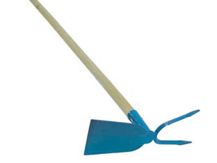 Zappino Quadro Bidente Con Manico In Legno Il Campo