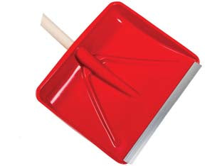 Pala In Polipropilene Per Neve E Granaglie Rossa Con Profilo Alluminio- - Cm.45X37H. - 4 Pezzi