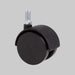 Ruota Arredamento Gemellata C/Perno 30 Mm - Fil. M8 - Portata 25 Kg - 4 Pezzi