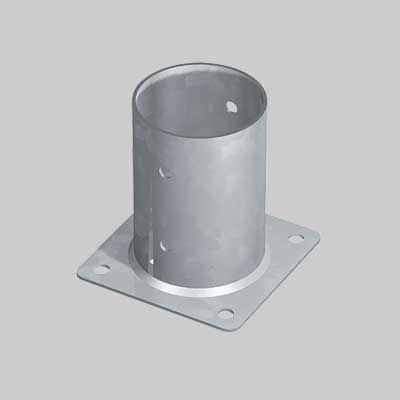 Supporto A Pavimento Per Pali Tr2 Ø 80X150H - Base 150 Mm - Tecfi