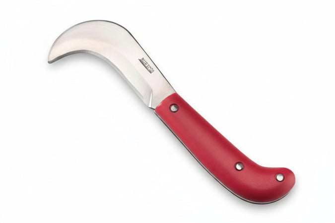 Roncola Lama In Acciaio Al Carbonio Manico In Plastica Cm.18 33020 Ausonia