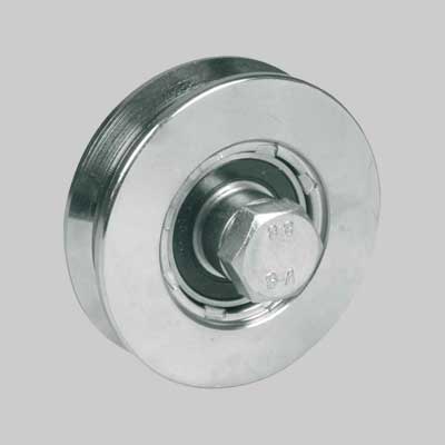 Ruota Con Bullone Per Cancelli A 2 Cuscinetti 120 Mm