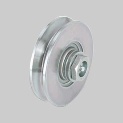 Ruota Con Bullone Per Cancelli C/Ingrassatore 140 Mm