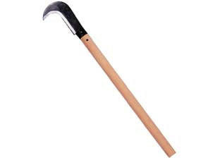 Roncola Tipo Sardegna Manico Legno Manico Legno Cm.90 Roncola Cm.20