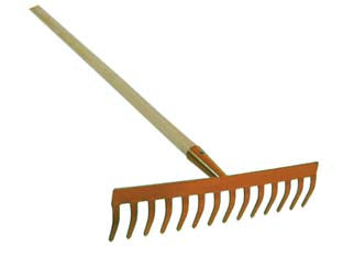 Rastrello Con Manico 14 Denti Manico Legno Cm.130 Il Campo