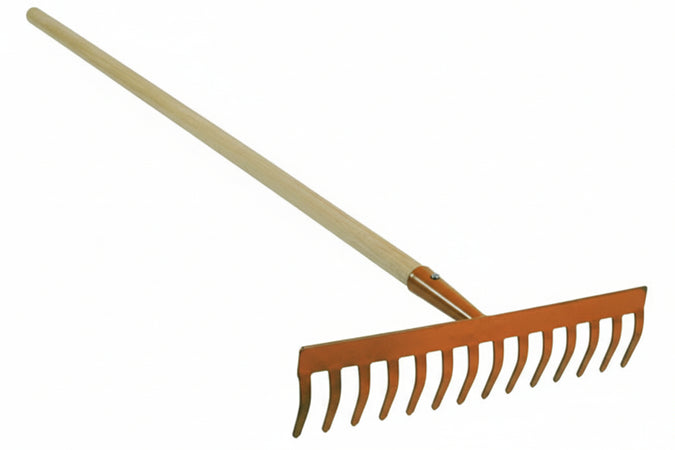 Rastrello Con Manico 14 Denti Manico Legno Cm.130 Il Campo