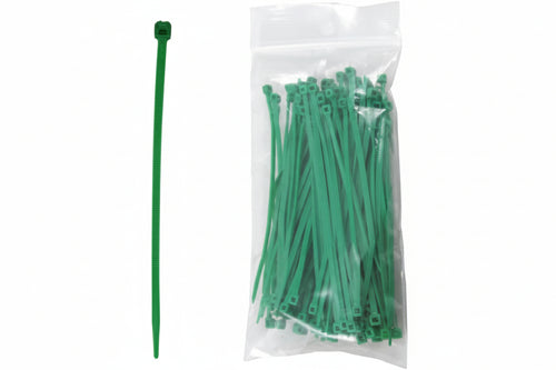 Fascette Nylon Verdi In Confezione Pezzi 100- - Mm.2,5X100 - 1 Busta T-Rex