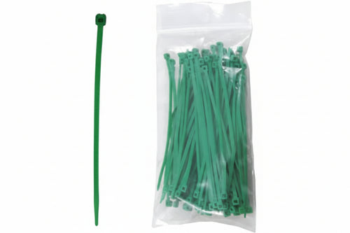 Fascette Nylon Verdi In Confezione Pezzi 100- - Mm.4,8X200 - 1 Busta T-Rex