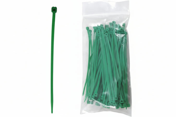 Fascette Nylon Verdi In Confezione Pezzi 100- - Mm.4,8X300 - 1 Busta T-Rex