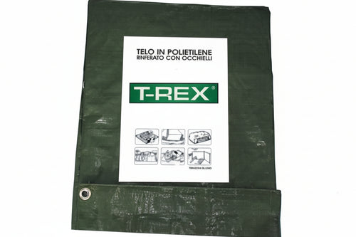 Telo Occhiellato Bordato Con Angoli Rinforzati 85 Gr. Hobby Mt.5X6 Gr.85 Al Mq. Colore Verde/Blu Trex