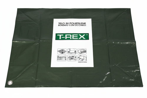 Telo Occhiellato Bordato Con Angoli Rinforzati 85 Gr. Hobby Mt.5X8 Gr.85 Al Mq. Colore Verde/Blu Trex