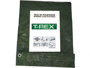 Telo Occhiellato Bordato Con Angoli Rinforzati 150 Gr. Medio Mt.4X7 Gr.150 Al Mq. Colore Verde/Blu Trex