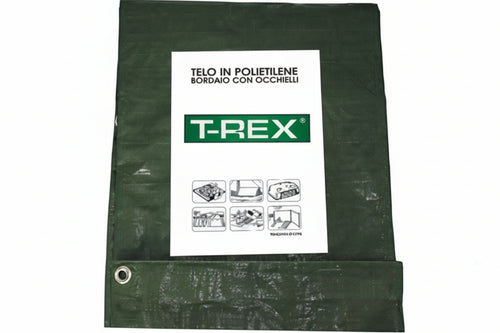 Telo Occhiellato Bordato Con Angoli Rinforzati 200 Gr. Pesante Mt.4X5 Gr.200 Al Mq. Colore Verde/Blu Trex