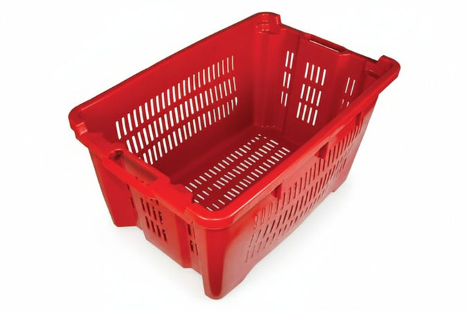 Cesta Ortofrutta Tutta Forata Impilabile Lt.40 Cm.56X35X31H. (Bancale Pz 245) Ics