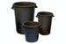 Bidoni Neri Per Uso Agricolo Senza Coperchio Lt.120 Ø Cm.53 Altezza Cm.78 Ics