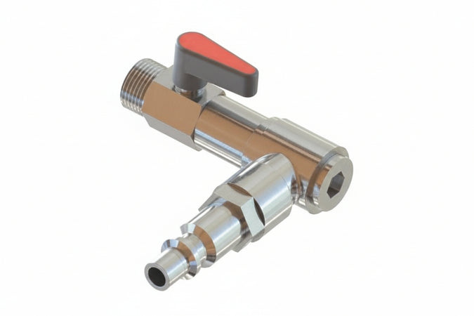 Rubinetto Girevole A Leva Airir1 Per Asta Bacchiatore Attacco 1/4'', Kg.0,12 Minelli