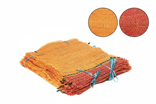 Sacco Raschel In Rete- - Portata Fino A Kg.5, Cm 35X50, Giallo Oro - 100 Pezzi