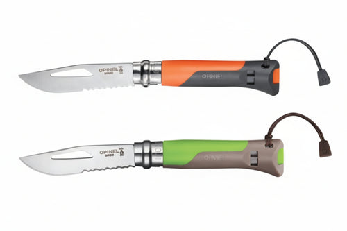 Coltello Opinel 08 Outodoor N°8 Lama Da Cm.85 Colore Arancione/Grigio Opinel