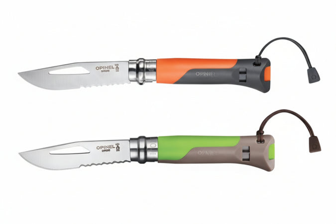 Coltello Opinel 08 Outodoor N°8 Lama Da Cm.85 Colore Arancione/Grigio Opinel