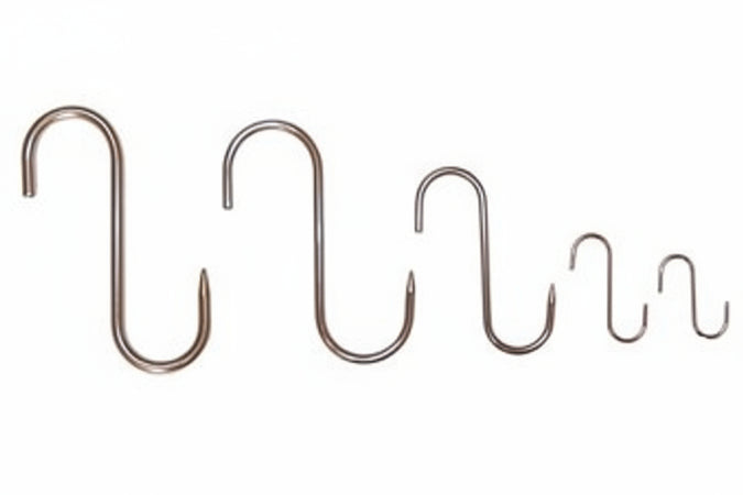 Gancio Inox Da Macellaio 1 Punta- - Ø Mm.4X100 - 10 Pezzi