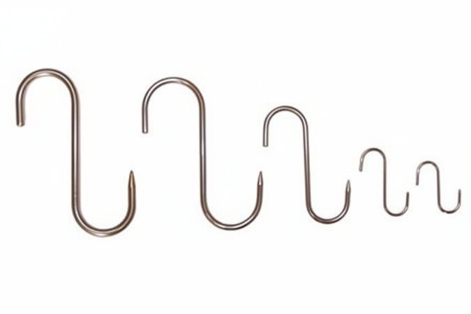 Gancio Inox Da Macellaio 1 Punta- - Ø Mm.5X120 - 10 Pezzi