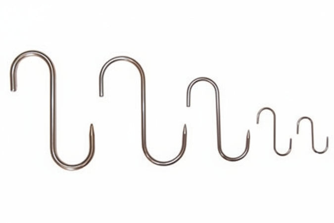 Gancio Inox Da Macellaio 1 Punta- - Ø Mm.6X140 - 10 Pezzi