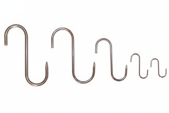 Gancio Inox Da Macellaio 1 Punta- - Ø Mm.6X180 - 10 Pezzi