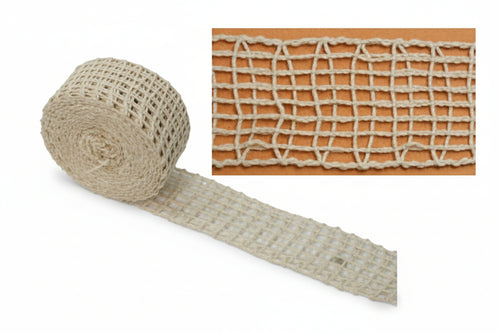 Rete Elastica Poliestere Cristal Net Per Arrosti- - Ø Mm.125 Maglia A 18 Quadri - 50 Mt
