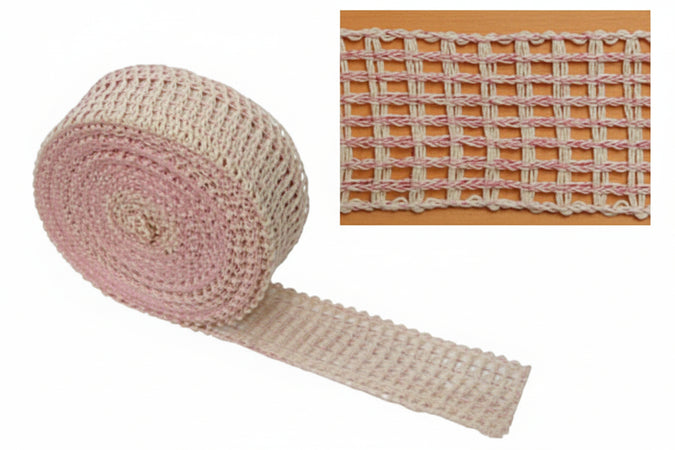 Rete Elastica Pesante Per Stagionatura Insaccati Doppia Trama- - Ø Mm.110 Maglia A 16 Quadri - 50 Mt