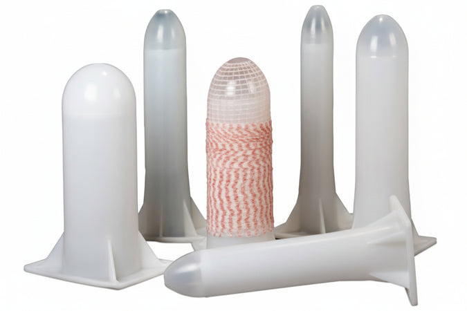 Tubo Ogiva Per Insaccati In Polipropilene Bianco Mm.106