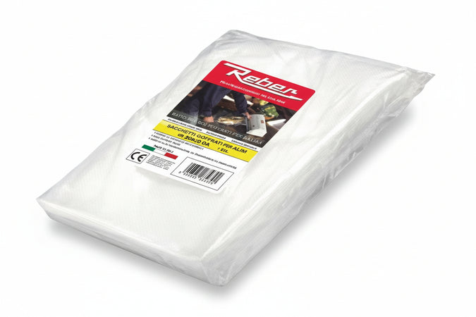 Buste Sottovuoto Per Alimenti Goffrate- - Cm.20X30 Conf.In Busta Da Pz.50 - 3 Busta Reber