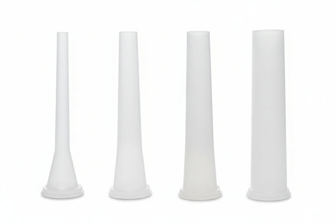 Serie Imbuti In Moplen 4 Pezzi Con Sfiato Aria Per Insaccatrici- - Pz.4 Ø Mm.10/20/25/35 - 1 Confezione Reber