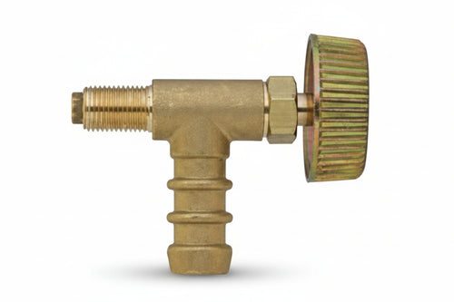 Rubinetto A Spillo Portagomma Metano Per Fornelloni Portagomma Entrata Ø Mm.14 Uscita Maschio 10X1