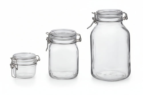 Vaso Vetro Fido Ermetico- - Ø Mm.100 Ml.500 - 6 Pezzi Bormioli