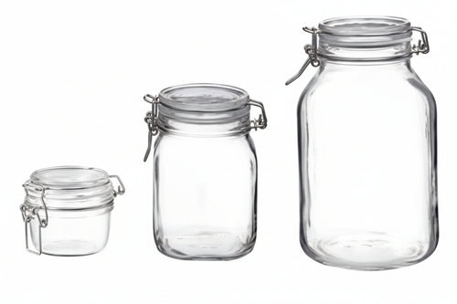 Vaso Vetro Fido Ermetico- - Ø Mm.106 Ml.1000 - 6 Pezzi Bormioli
